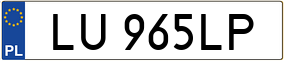 Trailer License Plate